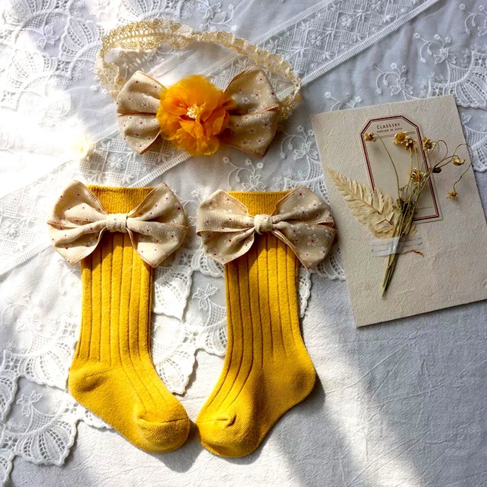 Cute Baby Toddler socks & headband set